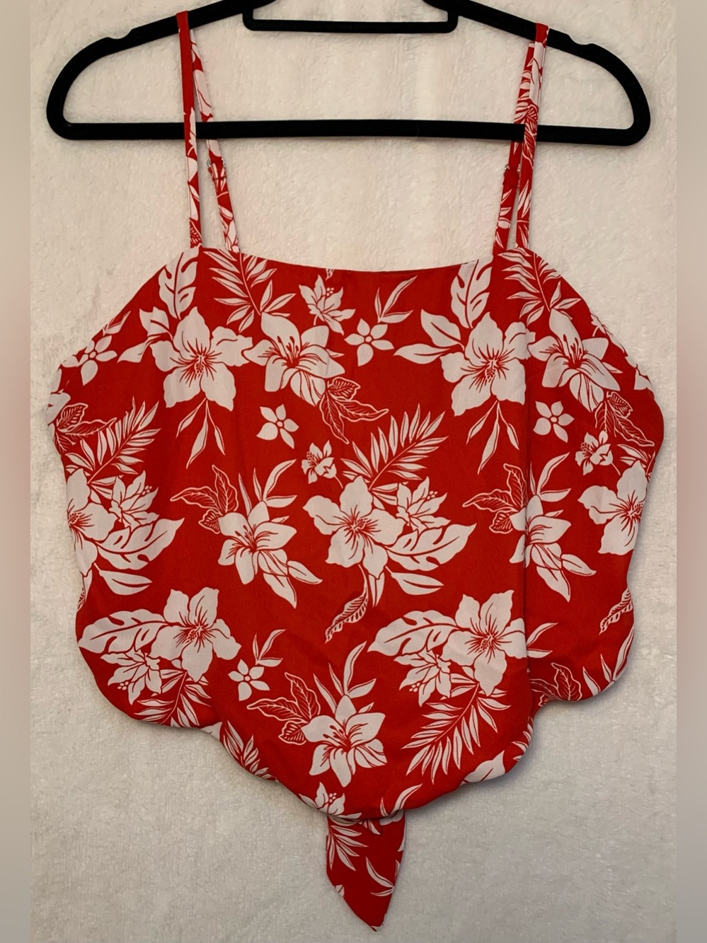 Madden Girl Red Floral Top